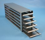 BRAVO 32 Drawer Racks for all boxes up to 133x133x35 mm, open design, grip rail, without safety stop, base of drawer closed