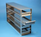ALPHA 75 Drawer Racks for all boxes up to 136x136x78 mm, open design, hand grip, without safety stop, base of drawer closed